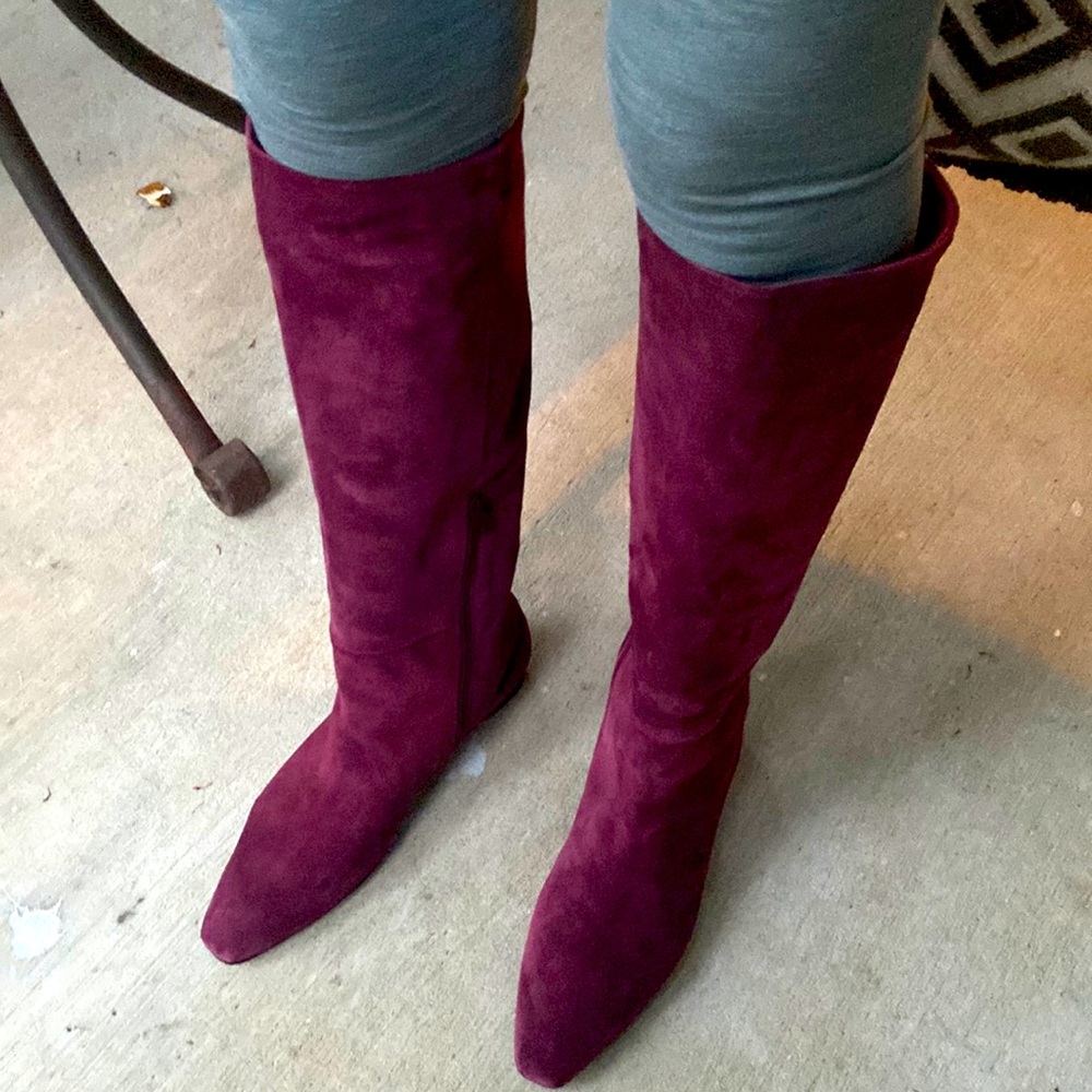 Handmade leather knee high boots made in Italy